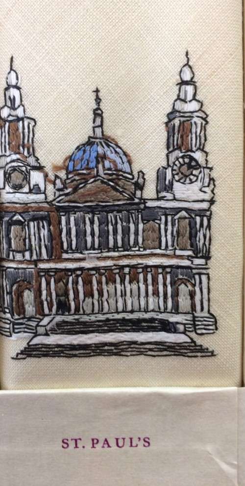 Embroidered Linen Napkins - London Scenes