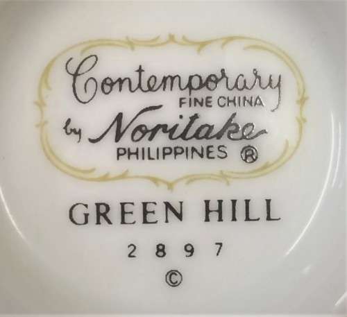 Pair of Noritake Geen Hill 2897 Trios