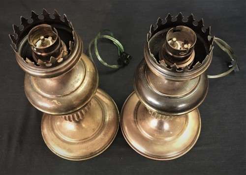 Pair of Vintage Brass Bedside or Table Lamps