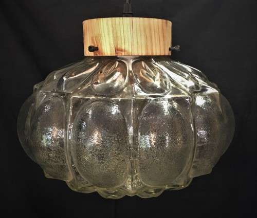 Pair of Large Glass Pendants