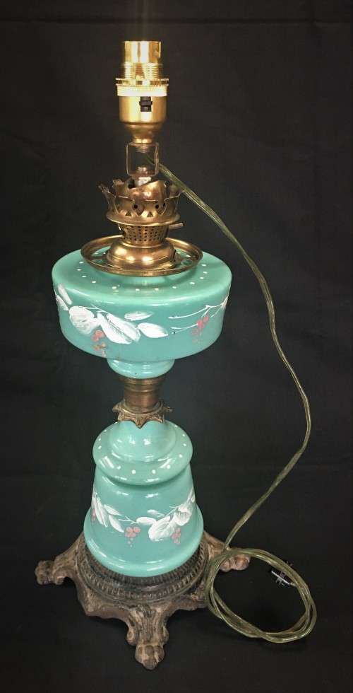 Converted Ceramic Oil Lamp