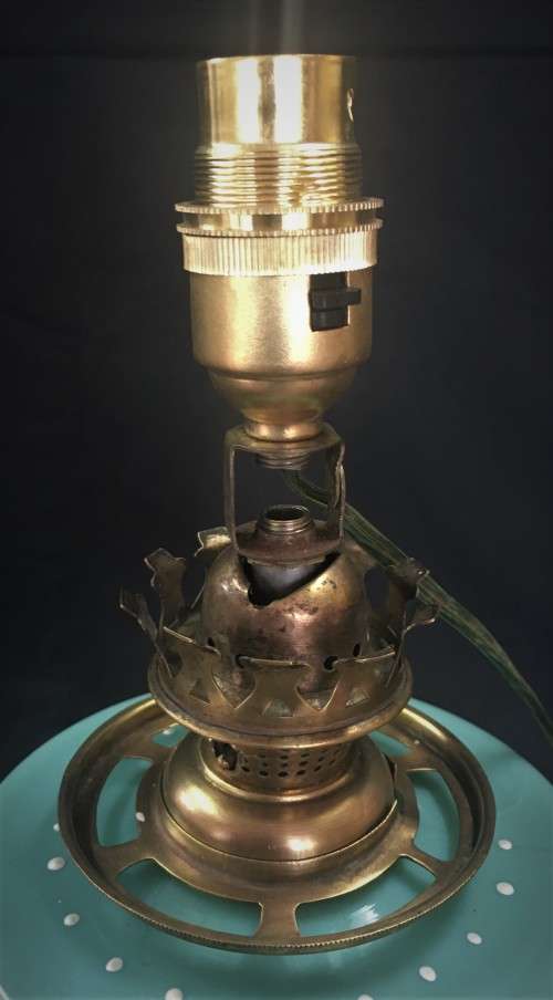 Converted Ceramic Oil Lamp