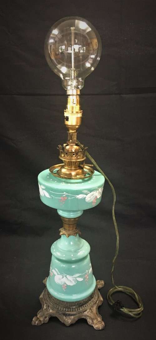 Converted Ceramic Oil Lamp