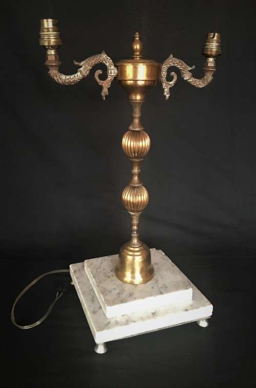 Vintage Bi-Bulb Lamp