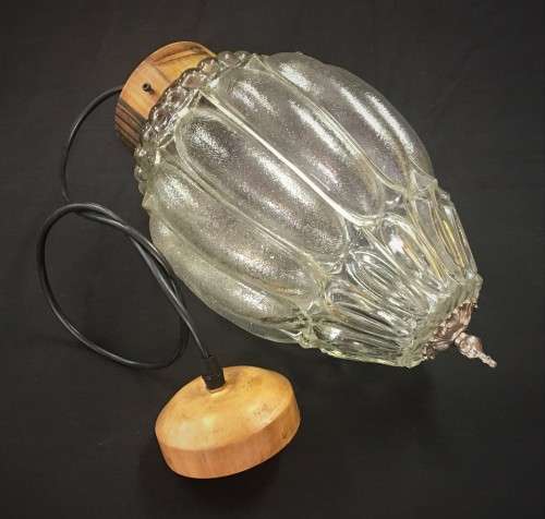 Unusual Large Vintage Glass Pendant