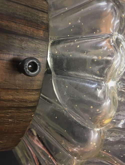 Unusual Large Vintage Glass Pendant