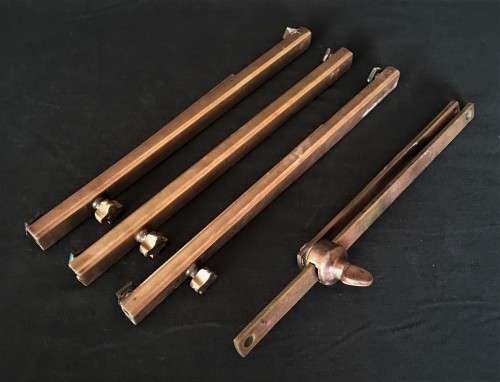 Lot of Vintage Brass Window Stays