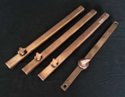 Lot of Vintage Brass Window Stays