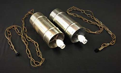 Pair of `Tin Can` Pendant Lights