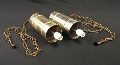 Pair of `Tin Can` Pendant Lights