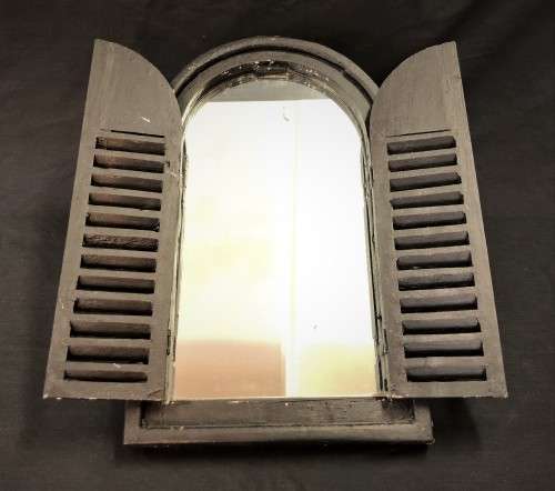 Shutter-Framed Mirror