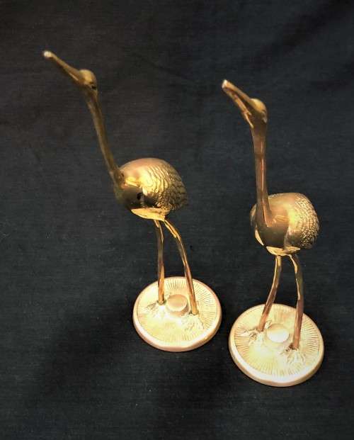 Pair of Brass Birds