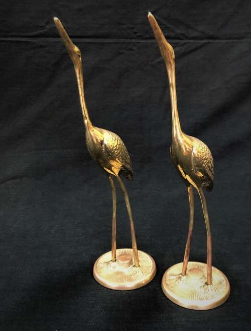 Pair of Brass Birds
