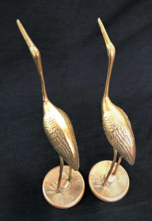 Pair of Brass Birds