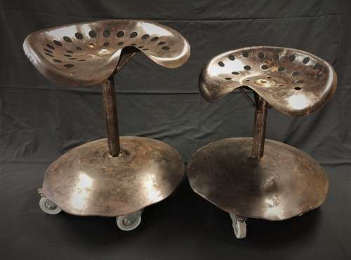 Pair of Tractor Seat Chairs