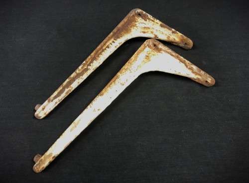 Vintage Pair Cast-Iron Basin Brackets