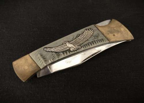 Pocket Knife with Eagle Motif