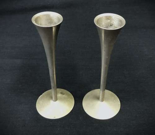 Pair of Vintage Pewter Candlesticks