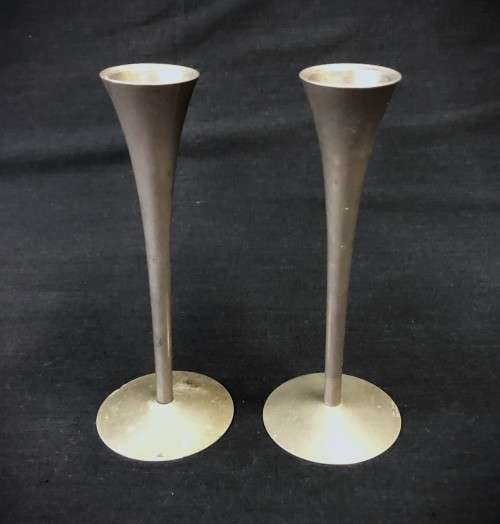 Pair of Vintage Pewter Candlesticks