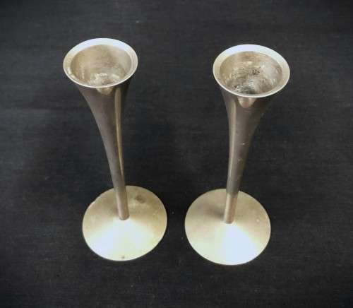 Pair of Vintage Pewter Candlesticks