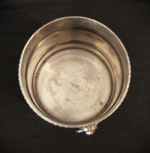 Vintage Silverplate-over-copper Lionhead Vase