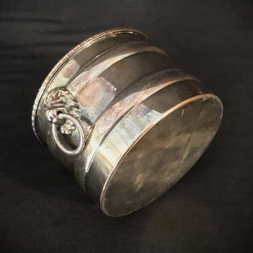 Vintage Silverplate-over-copper Lionhead Vase