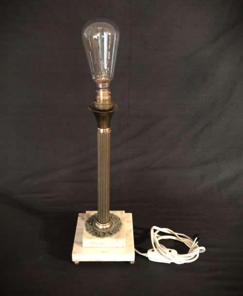Vintage Brass and Marble Desk Lamp