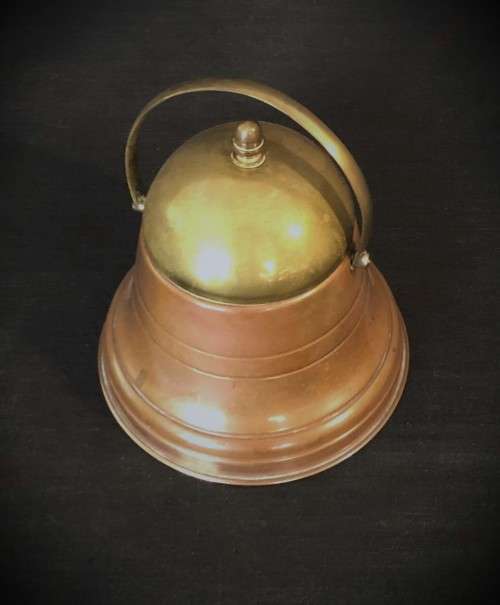 Vintage Lidded Copper and Brass Jar