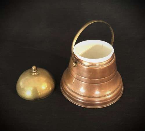 Vintage Lidded Copper and Brass Jar