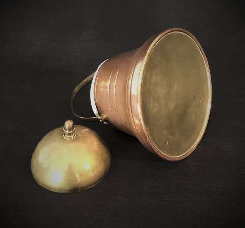 Vintage Lidded Copper and Brass Jar