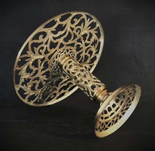 Vintage Brass Glass-topped Side Table