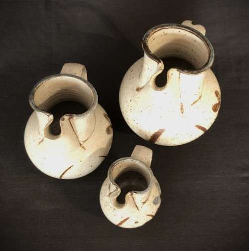Trio of Stoneware Jugs