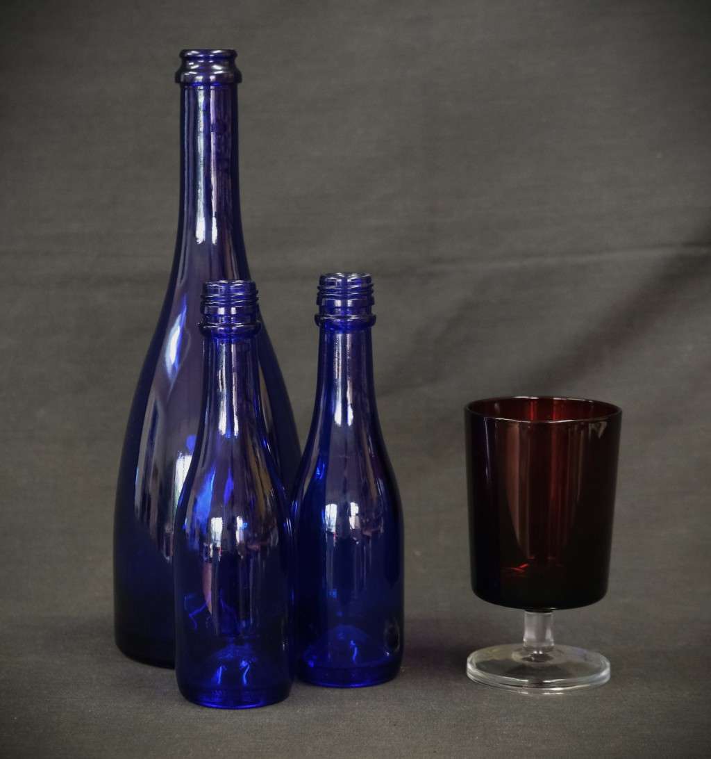 Blue and Red Glass