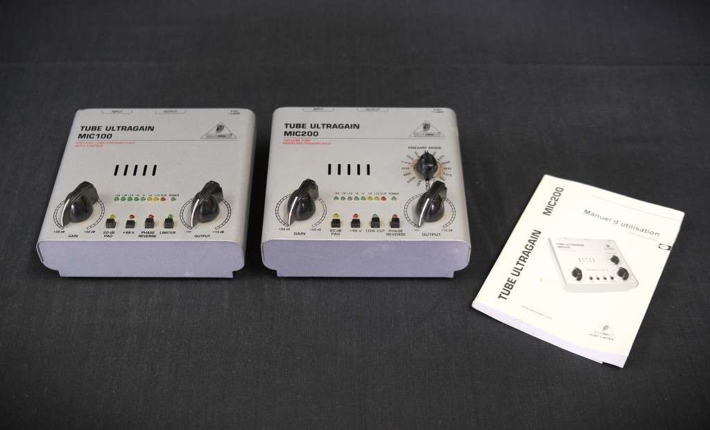 Two Behringer Tube Ultragains - MIC100 and MIC200