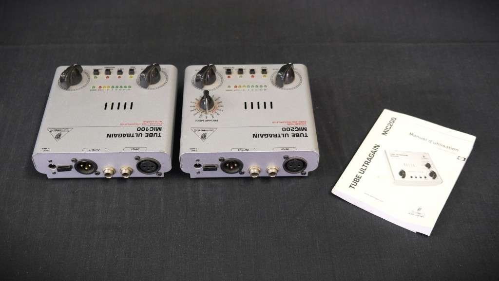 Two Behringer Tube Ultragains - MIC100 and MIC200