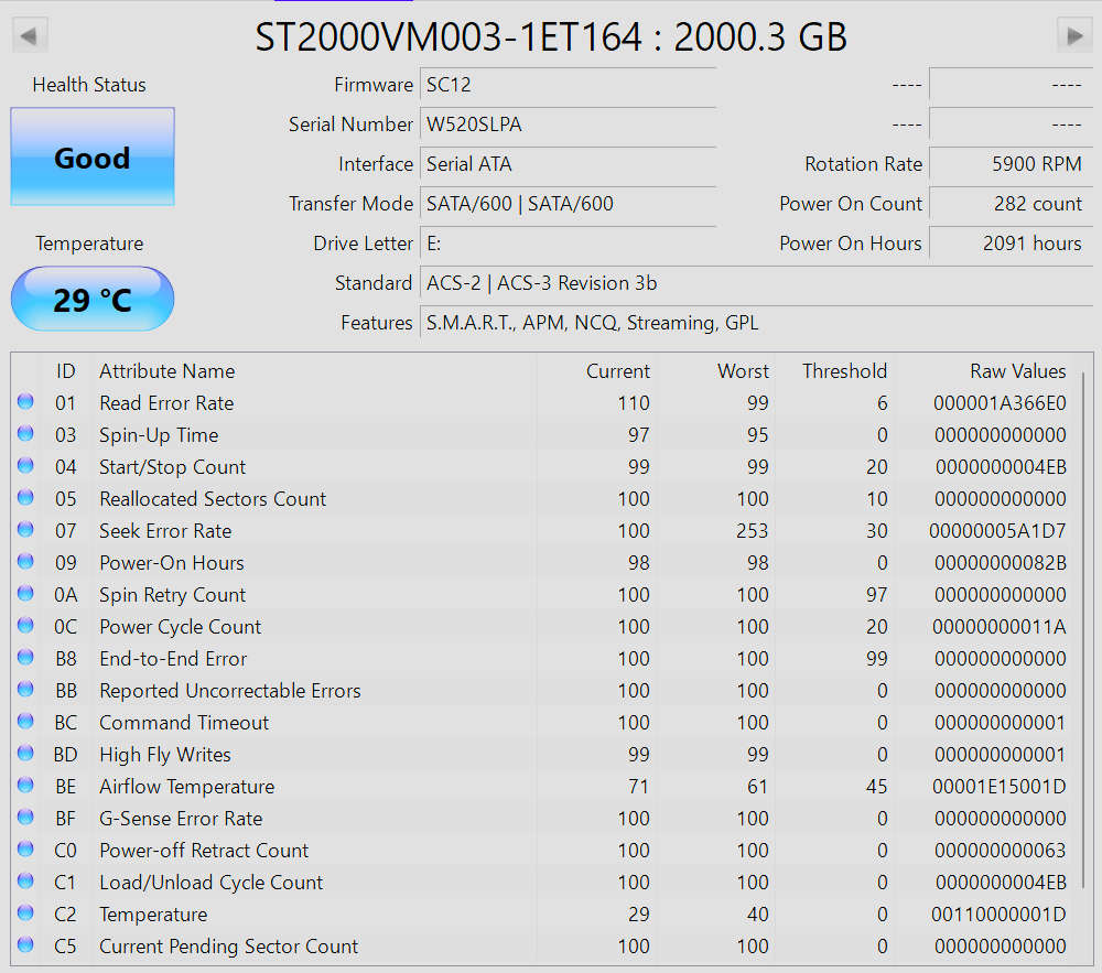 Seagate 2TB 3.5` HDD *NO RESERVE*