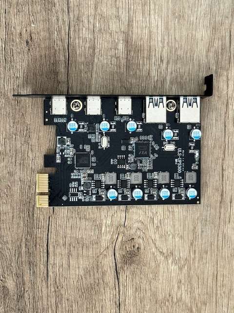 PCIe x1 to 3x USB-C port 2x USB-A 3.0 port Card