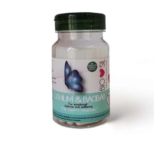 Lithium Orotate with BAOBAB 60 Vegan Caps (natural anti-depressant)