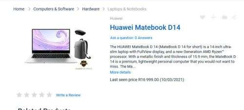 Huawei Matebook D14 i5