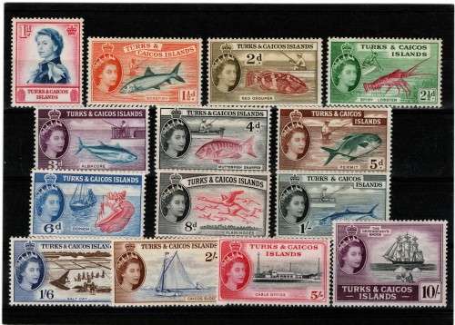 Turks Caicos Islands - 1957 SG 237-250 LMM BARGAIN