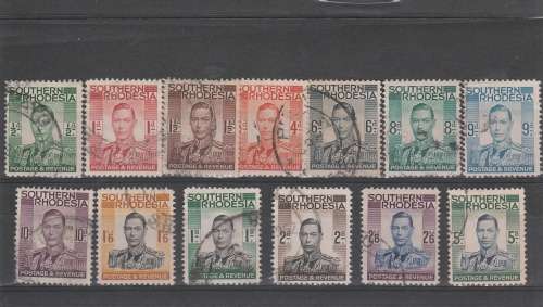 S.Rhodesia - 1937 Def Issue KGVI Full Set - Used