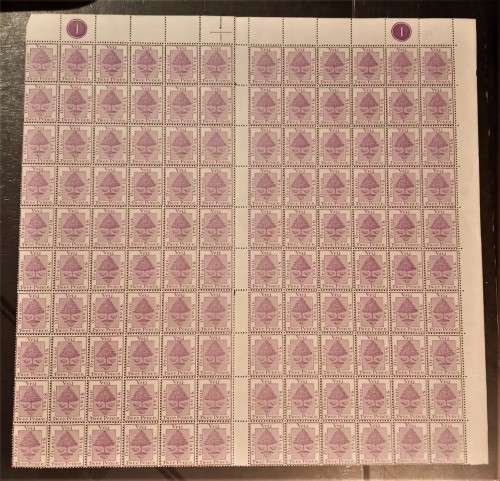 OFS -1883-84 2p SACC 27 Half Sheet of 120 CV per stamp(R380) +- R45000 - UMM **VERY RARE**