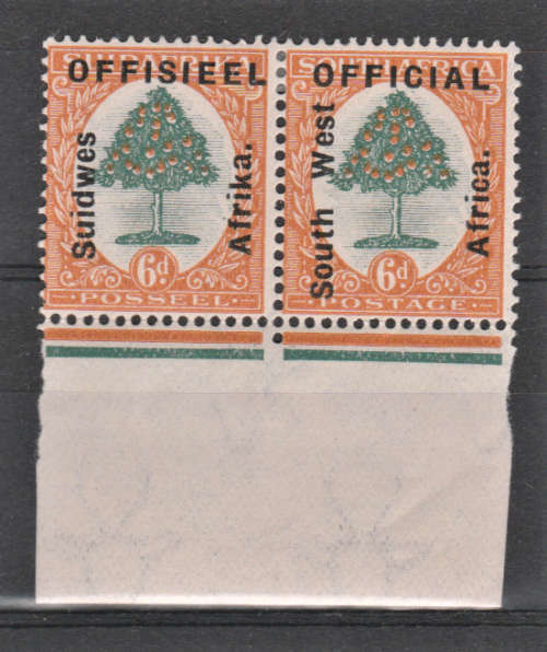 SWA - 1926 OFFICIALS 6d SACC 4 margin pair - MM CV +-R3000