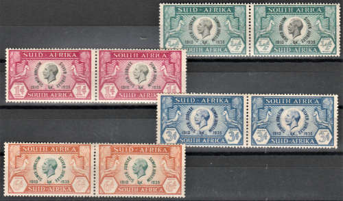 UNION 1935 Silver Jubilee KGV SG/SACC64-67(1/2d to 6d) MM **CV950**