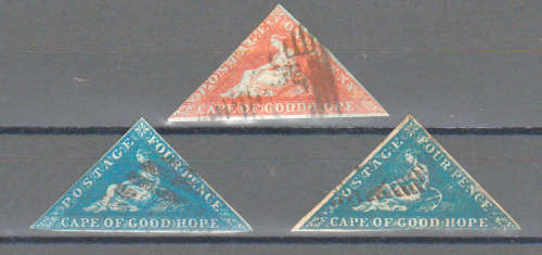 COGH - 1853/63 MIXED LOT Triangular Issue -Used  `Great value`