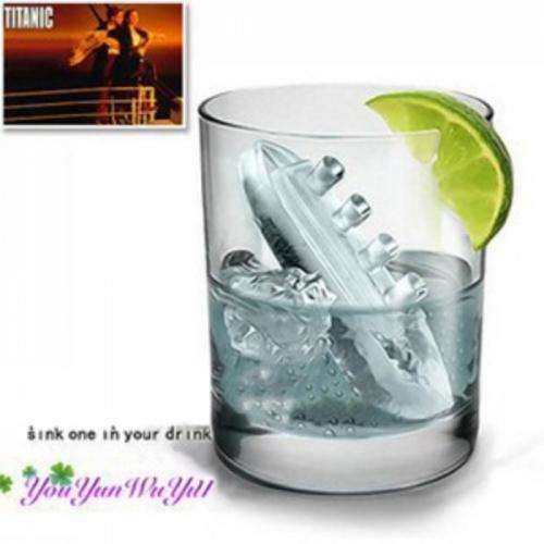 Titanic Ship Shaped Freeze Ice Mold Tray-Blue