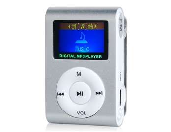 1.0" LCD Screen Clip MP3 Player with FM & TF Card Slot