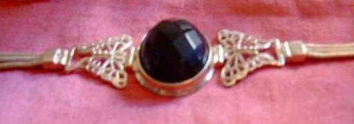 ** New 925 Sterling Silver Onyx Bracelet **