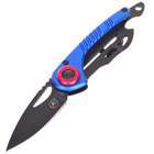 Stainless Steel Manual-Release Folding Pocket Knife with Clip (13.7cm Full-Length)
