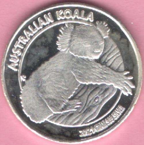 1 gram .999 Fine Silver Coin : Australian Koala